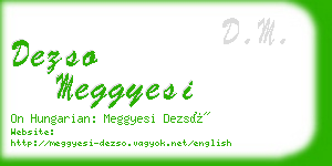 dezso meggyesi business card